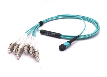 China Female / Male Mpo Mtp Patch Cord Breakout Mpo-Lc 2.0mm Fanout Trunk Cable 8 Cores Om3 supplier