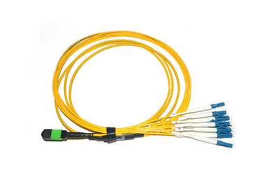 China Yellow Breakout Mpo Mtp-Sc Fiber Optic Patch Cord 8 Cores Telcordia Standard supplier