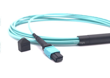China 12 Fiber Fiber Optic Mpo To Mpo Patch Cable Jumper Apc Il 0.3db supplier