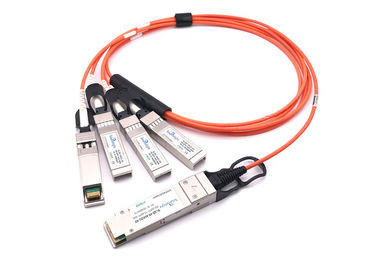 China 10.3G/CH Active Dac Cable 40g QSFP+ to 10g 4sfp+ Om3 100m For Data Center supplier