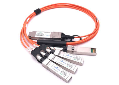 China 25.78 Gbps/CH 100G QSFP28 DAC To 4x 25g Sfp28 Qsfp28 Breakout Cable FCC Certification supplier